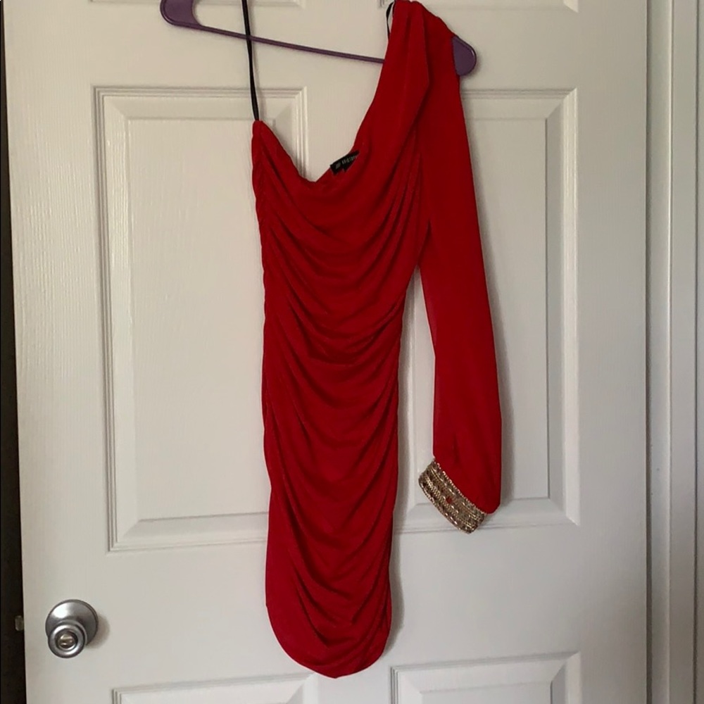 Red off shoulder Dress